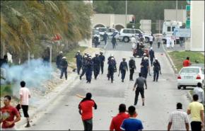 جرحى باشتباكات بين متظاهرين والامن البحريني