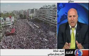 التظاهرات الحاشدة تأييد للأسد والاصلاحات