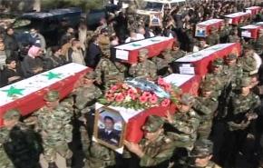 تشييع رسمي وشعبي لجثامين الطيارين في حمص