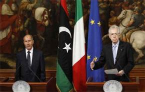 مونتي يستقبل بروما رئيس المجلس الانتقالي الليبي