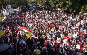 تظاهرات حاشدة في سوريا لدعم النظام