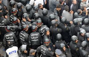 تظاهرة لرجال الشرطة في العاصمة التونسية