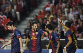 برشلونة يحقق فوزه الثاني بدوري الابطال