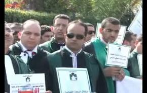 قضاة المغرب يتظاهرون مطالبين باستقلال القضاء 
