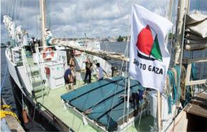 السفينة الفنلندية المتوجهة الى غزة 