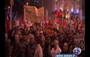 آلاف الاسبان يتظاهرون ضد برنامج التقشف الحكومي