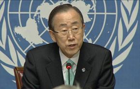 كيمون يؤكد ان ازمة سوريا لايمكن حسمها عسكريا ويدعو للحوار