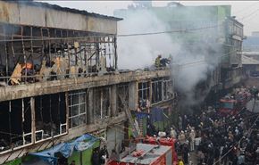 حريق في سوق للألبسة في كابل