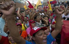 تظاهرة حاشدة في كراكاس دعما للرئيس تشافيز