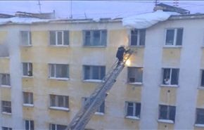 نجات آتش‌نشان سیبریایی از مرگ