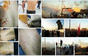 مجروح شدن ده‌ها تن از عزاداران بحرینی