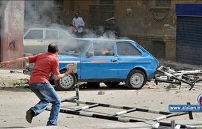 صدامات امام كاتدرائية الاقباط في القاهرة