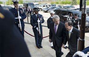 بان كي مون يبحث في البنتاغون ملف كوريا الشمالية