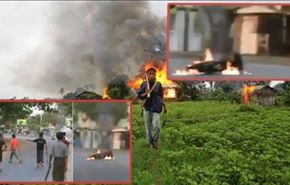 بالفيديو: شاهد كيف يحرق بوذيون مسلماً حياً بميانمار