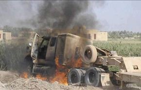 الدفاع العراقية: ارهابيون بالانبار يهاجمون رتلاً عسكرياً