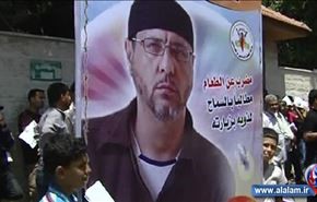 مسيرة تضامنية في غزة مع الاسرى بسجون الاحتلال