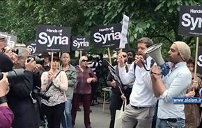 وقفة احتجاجية بلندن ترفض التدخل الخارجي بسوريا