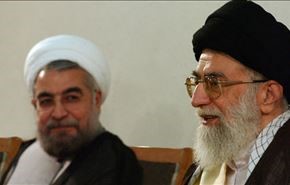 قائد الثورة الاسلامية يستقبل الرئيس الايراني المنتخب