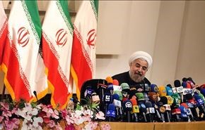 صور اول مؤتمر صحفي للرئيس المنتخب حسن روحاني