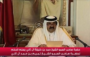 أمير قطر حمد بن خليفة یتنحی لصالح ابنه تمیم
