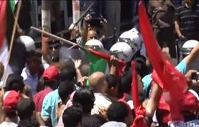 إشتباكات بين الأمن الفلسطيني ومعتصمين