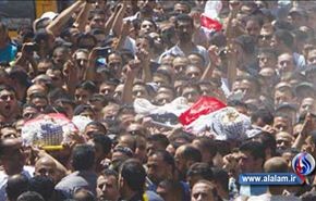 تشييع مهيب للشهداء الفلسطينيين الذين سقطوا في قلنديا