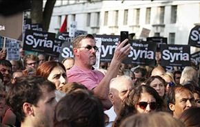 مسيرة في لندن ضد ضربة عسكرية في سوريا