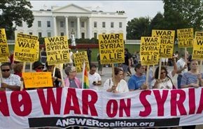 تظاهرات حاشدة في اميركا رفضا للحرب على سوريا