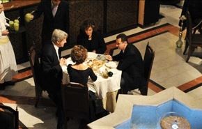 شام خانوادگی بشار اسد و جان کری + عکس