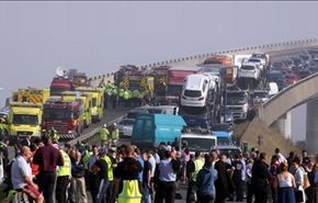 اصطدام أكثر من 130 سيارة في أكبر حادث مرور في بريطانيا