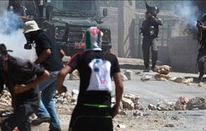 اصابة 4 فلسطينيين بمواجهات مع قوات الاحتلال بنابلس