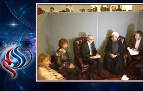 روحاني يستقبل اشتون ورئیس مجلس الاتحاد الاوروبي