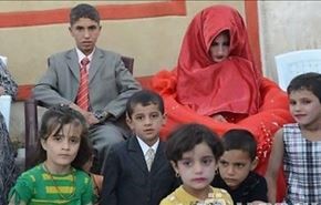 ازدواج اجباری پسر 14 ساله عراقی + عکس