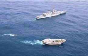 البحرية الايرانية تنقذ سفينة اخرى من القراصنة