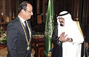 الملك السعودي يبحث مع هولاند قضايا المنطقة