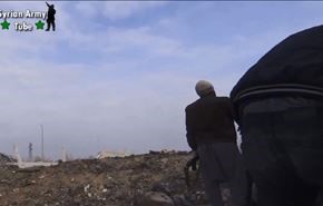 ویدیو؛ لحظه فرود خمپاره بر سر تروریست‌ها در سوریه