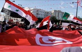 تظاهرات مردم تونس برای از سرگیری روابط با سوریه