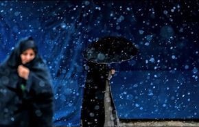 بالصور.. الثلوج تكسو مدينة قم المقدسة