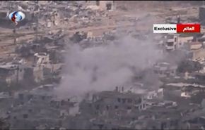الجيش السوري يفجر نفقا بالمسلحين في جوبر+فيديو خاص