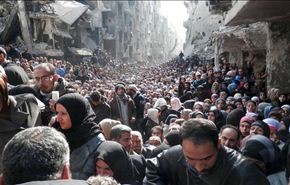 وكالة غوث: توزيع مساعدات في مخيم اليرموك جنوبي دمشق