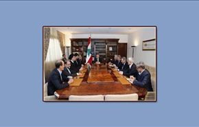 بروجردي يبحث مع الرئيس اللبناني ازمات المنطقة وحلولها