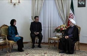 روحاني يستقبل اشتون ويؤكد حرص ايران على توثيق العلاقات+صور
