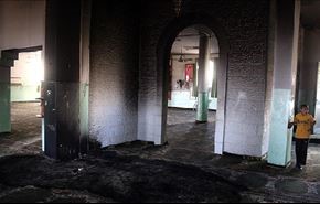 به آتش کشیدن یک مسجد توسط  صهیونیست ها