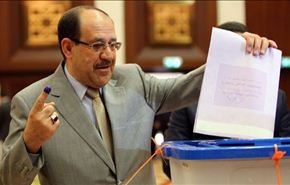 المالكي يدلي بصوته ويدعو العراقيين لحسن الاختيار+فيديو