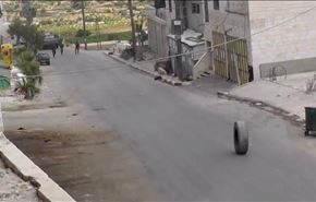 فیلم: تایر سرگردان سرباز رژیم صهیونیستی را زمین می‌زند !