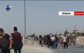 فيديو خاص يصور نزوح اهالي الموصل جراء هجوم داعش