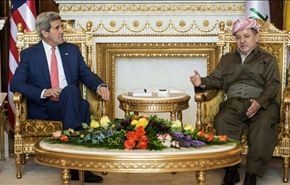 بارزاني: سنطرح استقلال منطقة كردستان على كيري