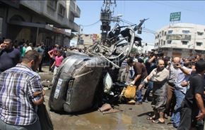 5 شهید در حمله صهیونیست‌ها به خودرویی در غزه + ویدیو