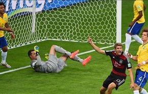 البرازيل تتلقى اقسى خسارة في تاريخها مقابل المانيا 7-1