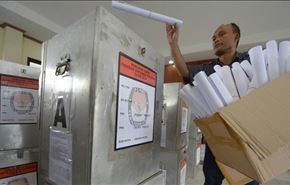 فتح مكاتب الاقتراع للانتخابات الرئاسية في اندونيسيا